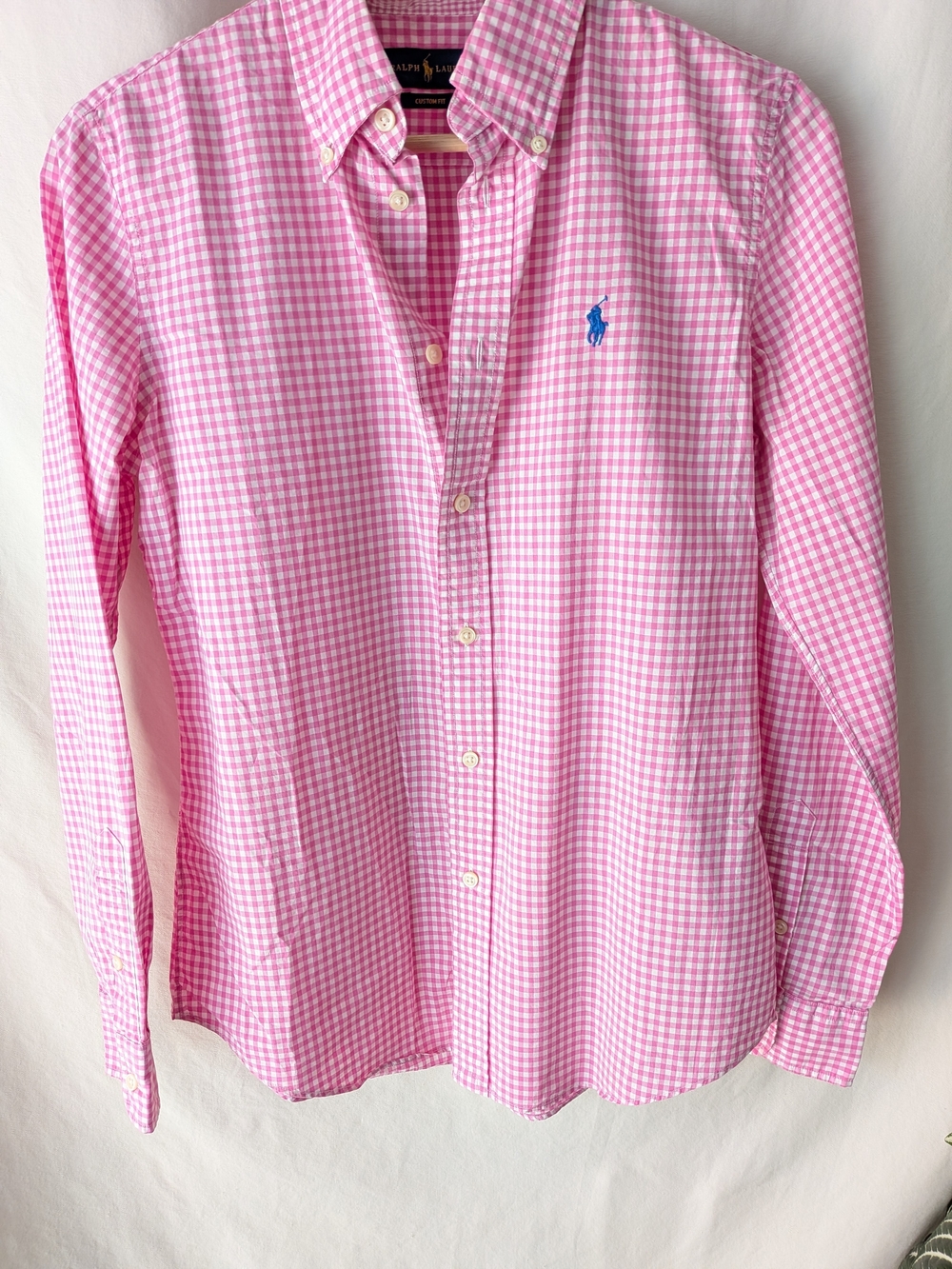 Ralph Lauren Pink Gingham Button-Down Shirt - Picture 2 of 9
